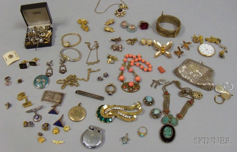 Appraisal: Group of Assorted Men's and Lady's Costume and Estate Jewelry