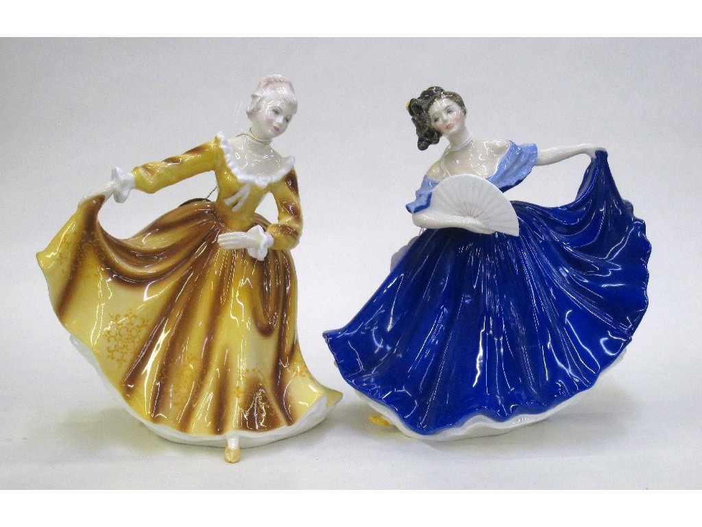 Appraisal: Three Royal Doulton figures 'Sava' HN 'Elaine' HN and ''Kirsty'