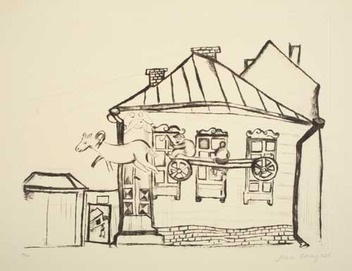 Appraisal: MARC CHAGALL Haus in Witebsk Drypoint x mm x inches