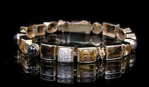 Appraisal: Michael Dawkins Multi-Quartz and Diamond Bracelet A Michael Dawkins k