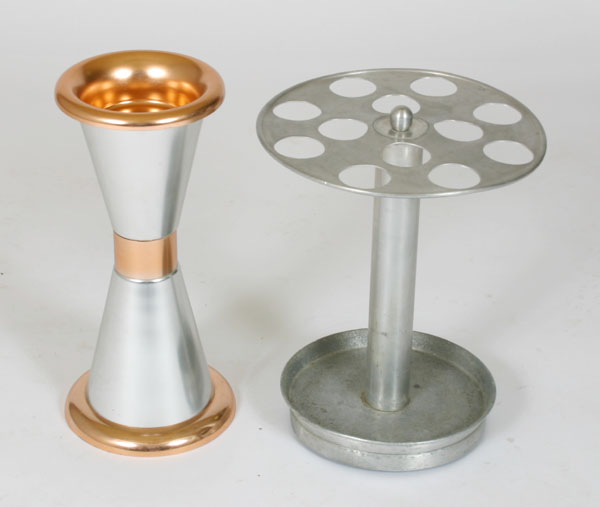 Appraisal: Wear Ever 's smoke stand and Machine Age umbrella stand