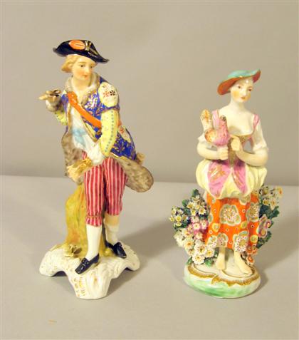 Appraisal: Two Derby porcelain figures late th century