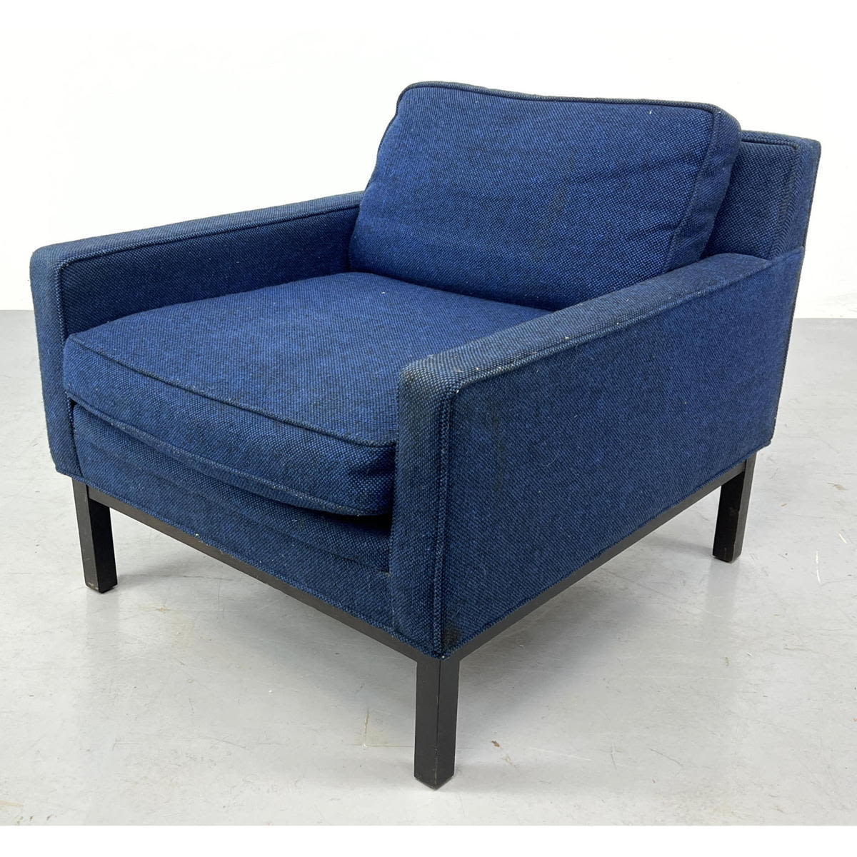 Appraisal: Custom made Flair inc lounge chair Blue Fabric Low Profile