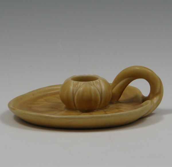 Appraisal: Rookwood Water Lily Candle Holder marked die impressed Rookwood flame