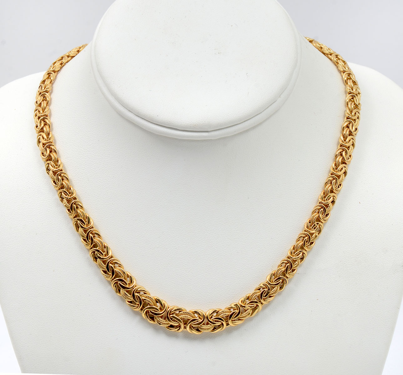 Appraisal: GRAM K BYZANTINE NECKLACE K yellow gold necklace is ''