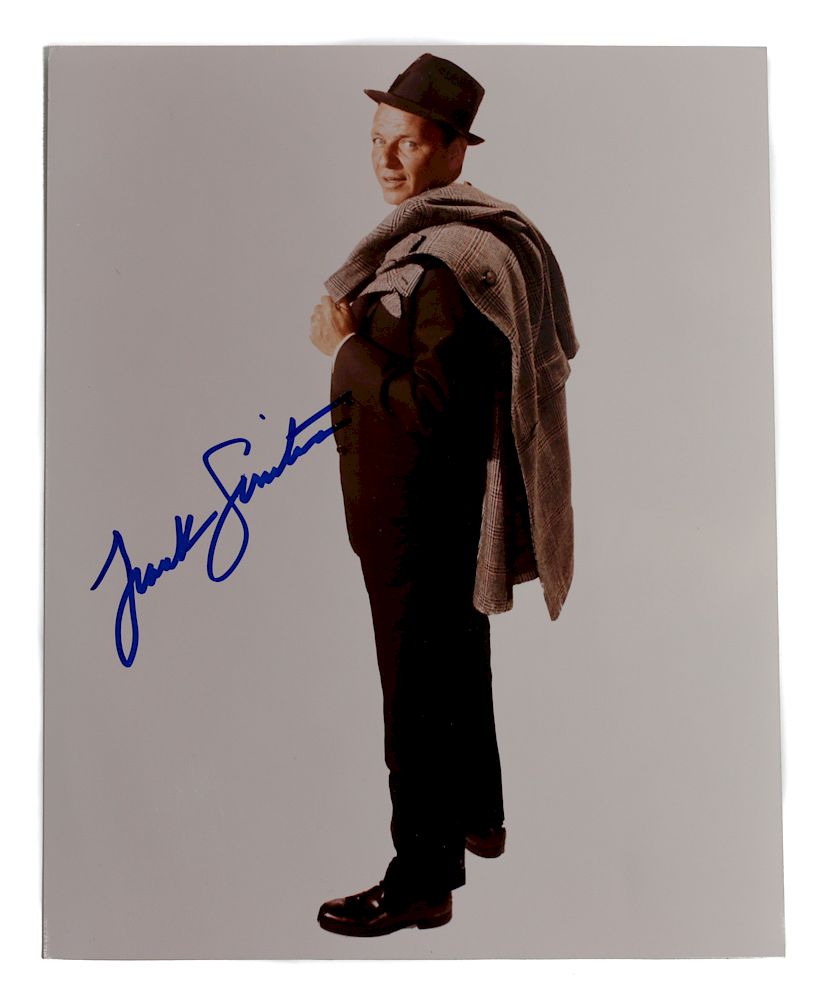 Appraisal: Frank Sinatra Signed Photo Frank Sinatra signed autograph photo Includes