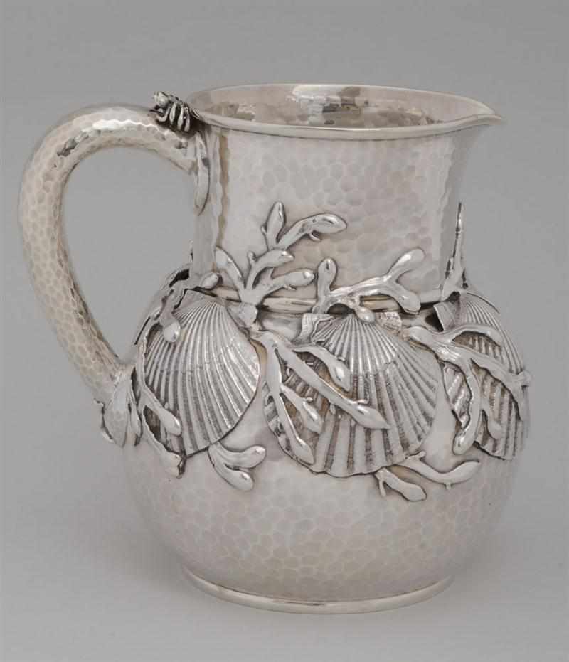 Appraisal: TIFFANY CO HAMMERED SILVER WATER PITCHER - numbered and the