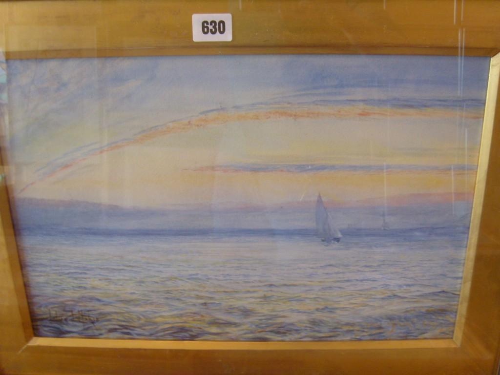 Appraisal: An early th century watercolour of a seascape with sailing