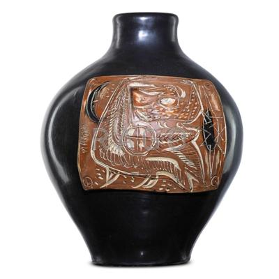 Appraisal: GEORGES JOUVE - Fine and large glazed ceramic vase with