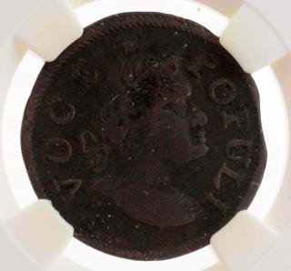 Appraisal: Lot of Woods Hibernia Half Penny Both NGC No P