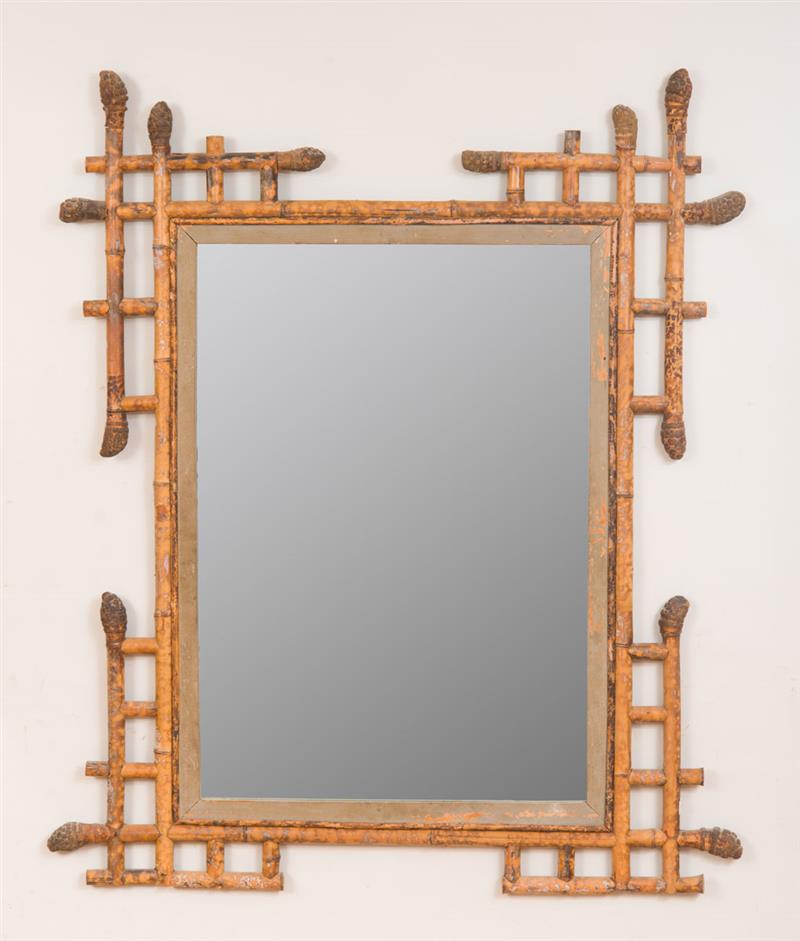 Appraisal: AESTHETIC MOVEMENT BAMBOO MIRROR x x in Scaaladd Quogue NY