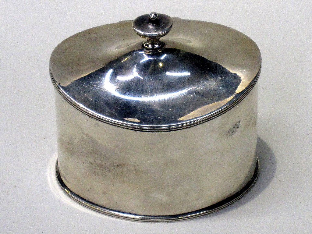 Appraisal: Silver tea caddy London