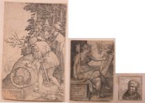 Appraisal: Trio of Engravings from Collector's Album The first engraving depicts