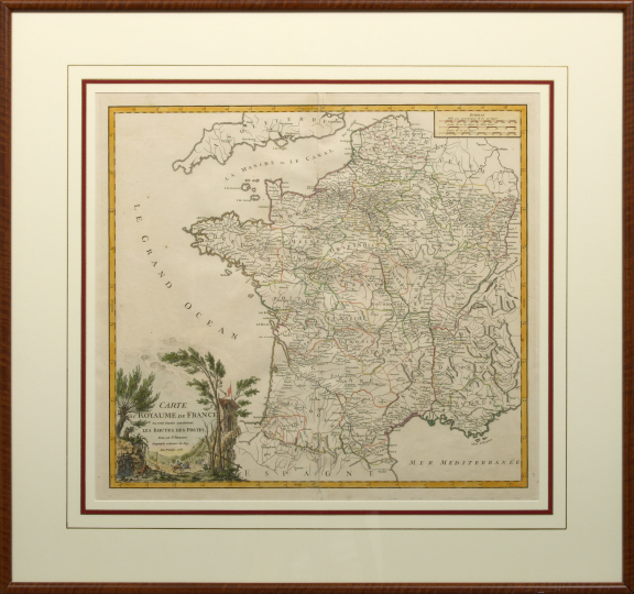 Appraisal: Carte du Royaume de France Les Routes des Postes by