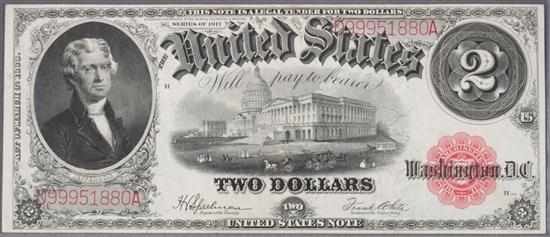 Appraisal: United States Legal Tender bill Series of signed Speelman and