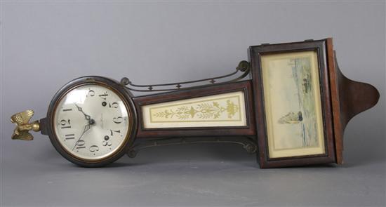 Appraisal: An American Mahogany Banjo Clock New Haven Height inches