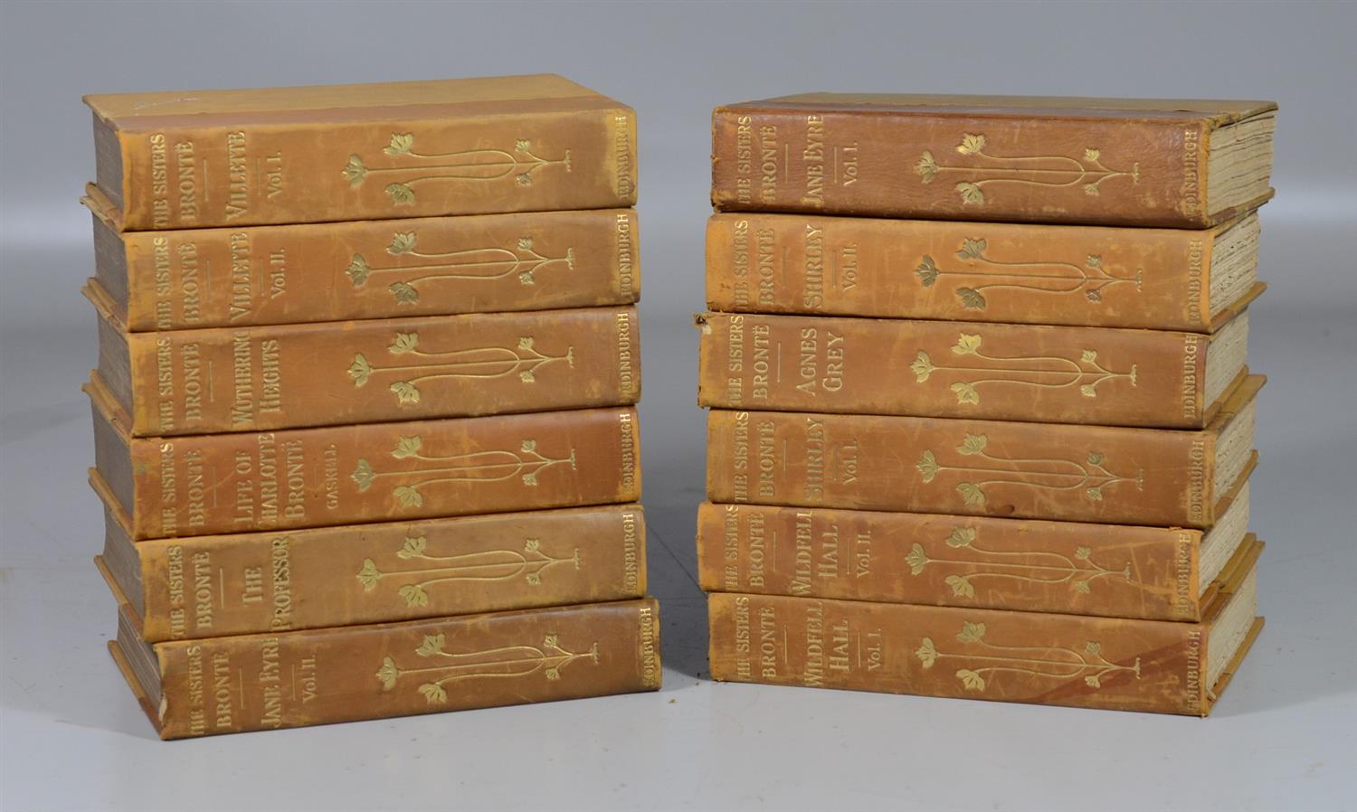 Appraisal: Bronte sisters Edinburgh volumes Thornton edition vo publishers half calf