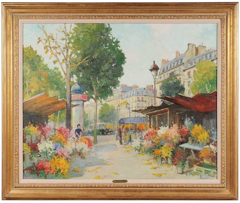 Appraisal: Constantin Kluge French - Les fleurs en plein Paris Parisian