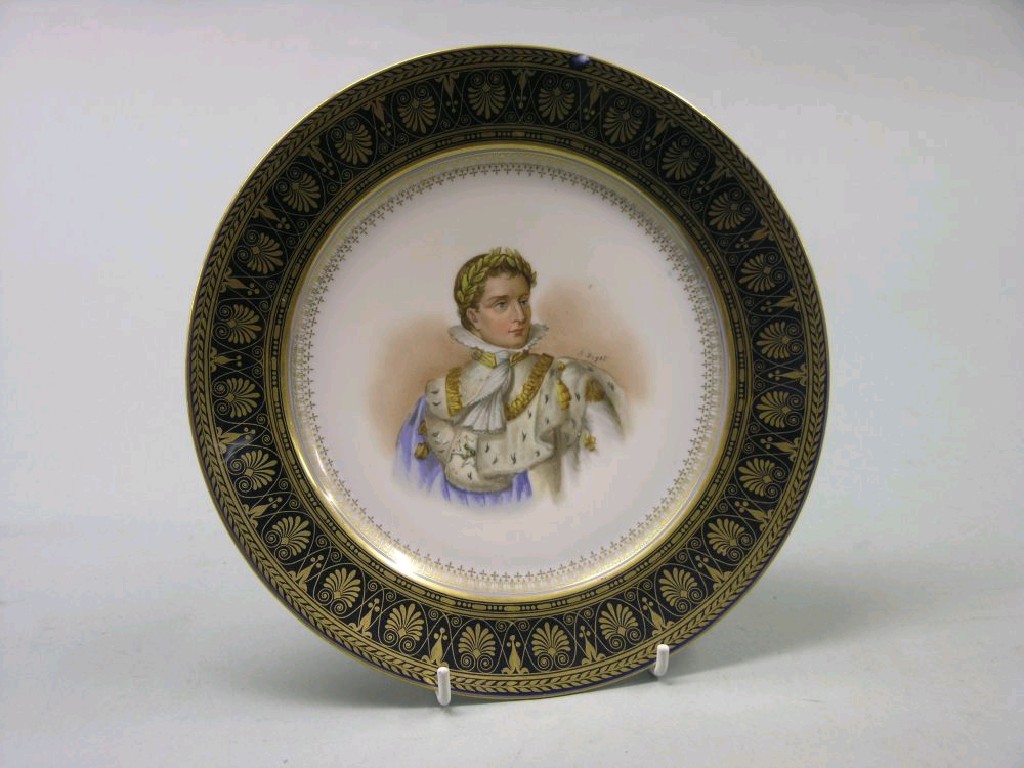 Appraisal: A th century French porcelain cabinet plate painted with a