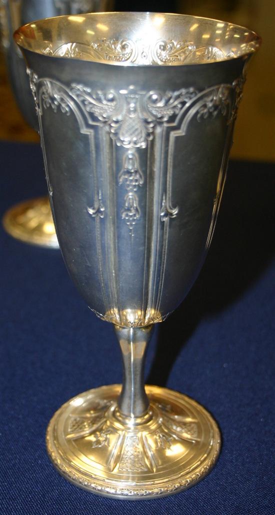 Appraisal: Group of Dominick Haff sterling goblets Late th early th