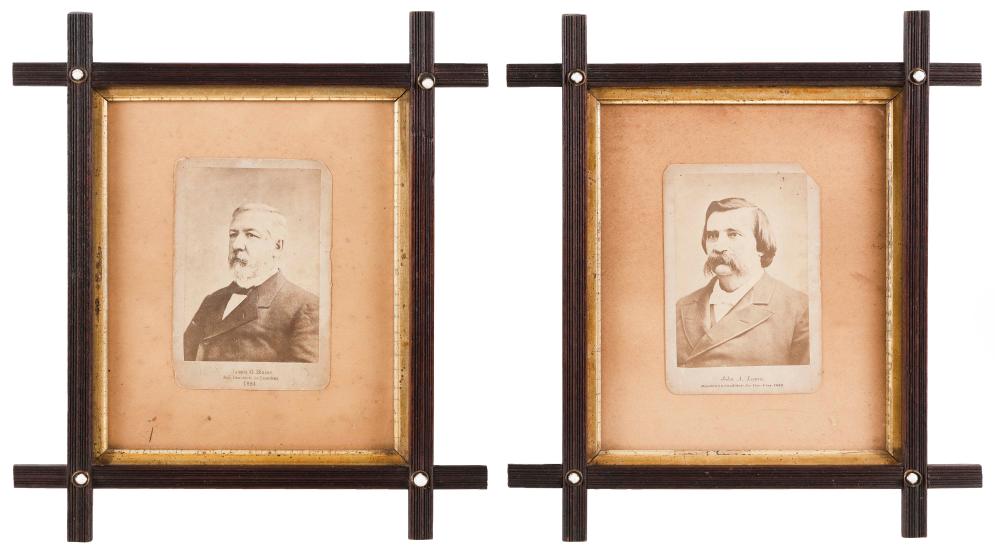 Appraisal: TWO PORTRAIT CDVS OF PRESIDENTIAL CANDIDATES TH CENTURY BOTH APPROX