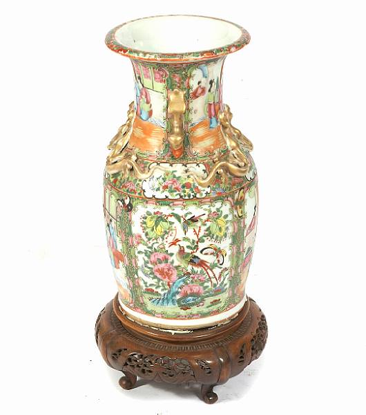 Appraisal: A Chinese famille rose porcelain vase together with a polychrome