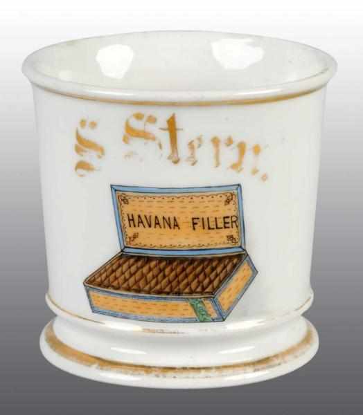 Appraisal: Havana Cigar Box Shaving Mug Description Marked France under base