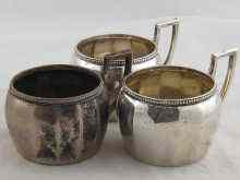 Appraisal: Three Art Deco Continental tea glass holders German assay wt