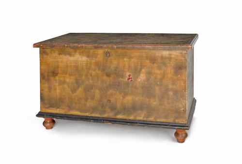 Appraisal: Pennsylvania smoke decorated blanket chest ca h w