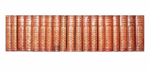 Appraisal: Bindings Dickens Charles Works London vols Half red calf over