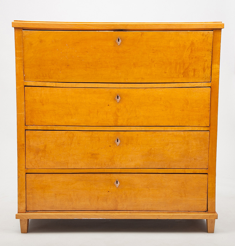 Appraisal: Biedermeier Birch Chest of Drawers x x in Estimate -