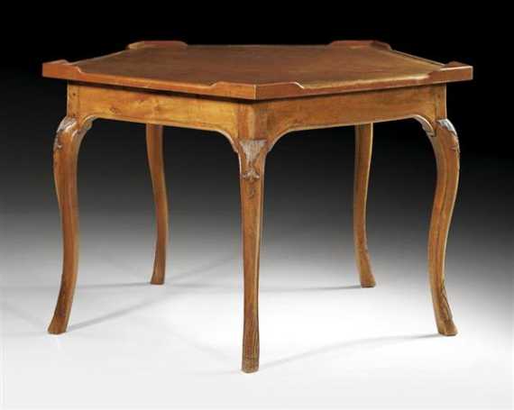 Appraisal: GAMES TABLE R gence Louis XV probably West Switzerland th