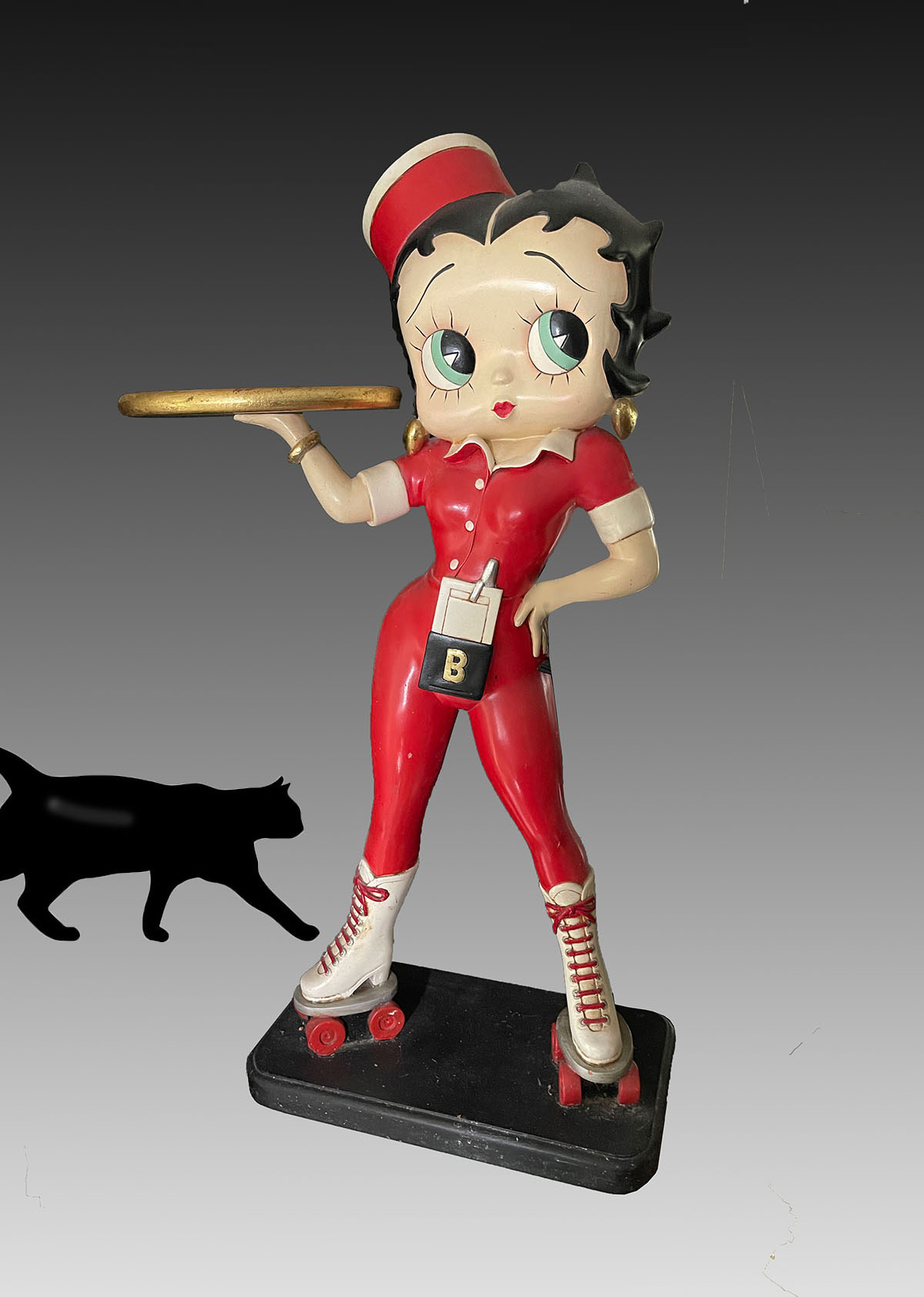 Appraisal: BETTY BOOP WAITRESS ON ROOLER SKATES STATUE Polychrome composite Betty