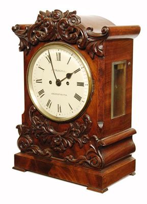 Appraisal: An early Victorian mahogany bracket clock with a twin fusee