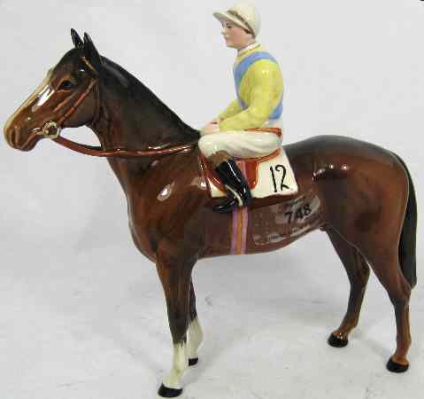 Appraisal: Beswick Horse and Jockey Jockey in rare Blue and Yellow