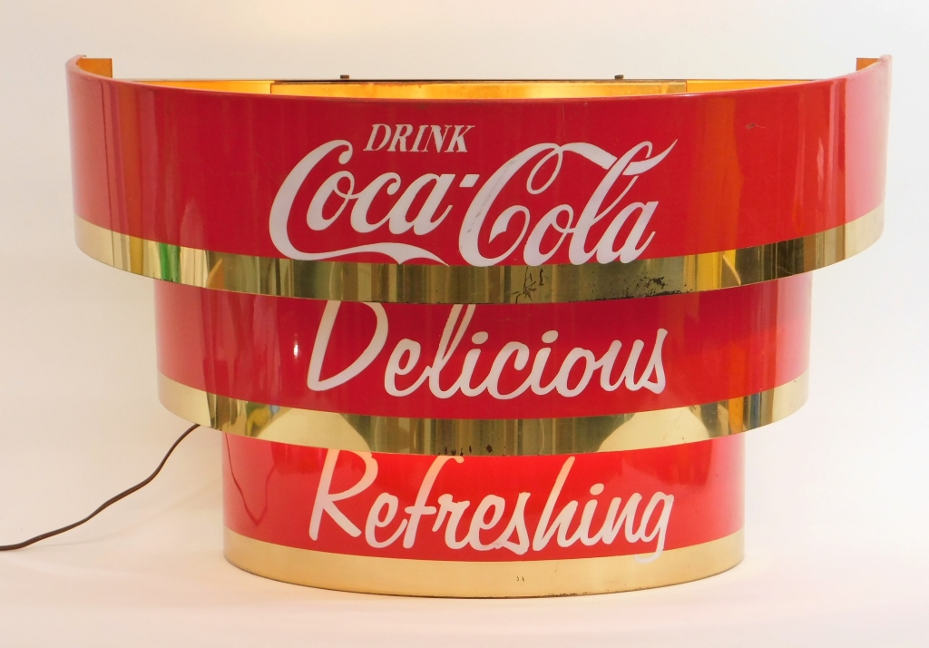 Appraisal: COCA COLA STORE DISPLAY TIER DEMILUNE LIGHT United States th