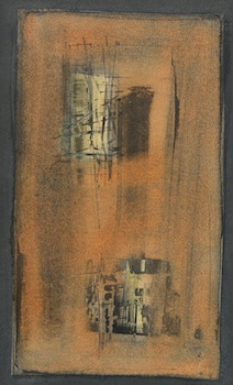 Appraisal: Raul Milian Cuban - Abstract composition Mixed media on paper