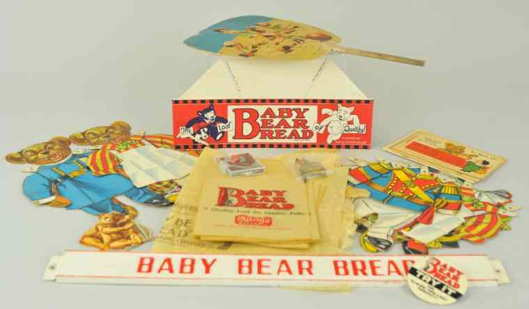 Appraisal: TEDDY BEAR BREAD BABY BEAR BREAD ADS DIE-CUTS Large and