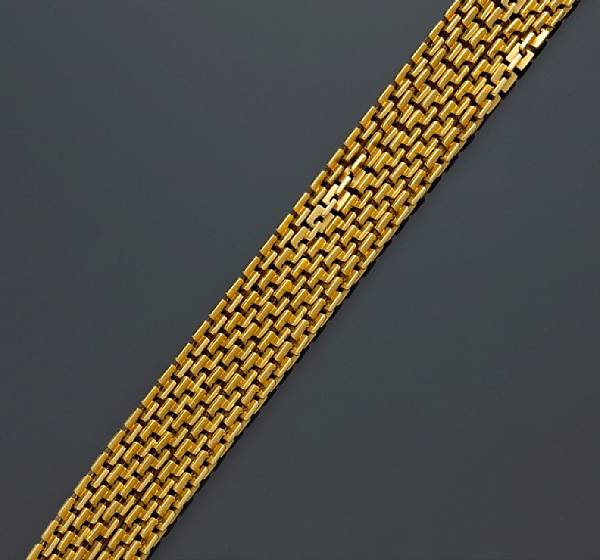 Appraisal: An eighteen karat gold multi-link bracelet Jacques Cartier London signed