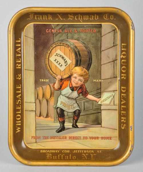 Appraisal: Early Frank Schwab Company Beer Tray Circa to Great color