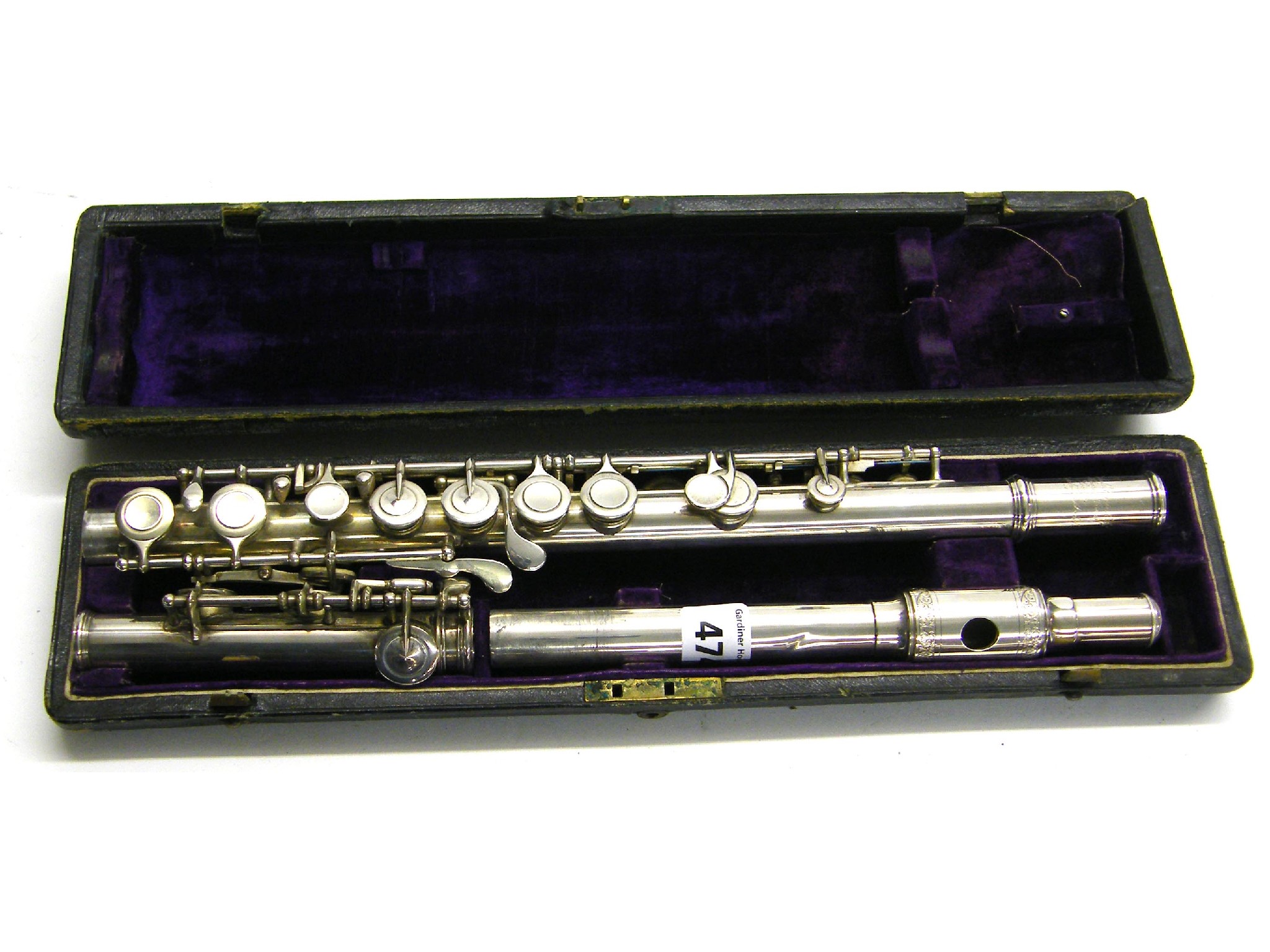 Appraisal: English Radcliff model metal flute by and stamped Rudall Carte