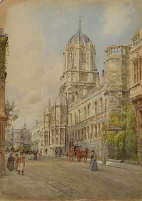 Appraisal: Fritz Althaus British - St Aldates front Christchurch Oxford Watercolor