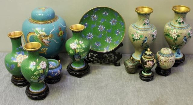 Appraisal: Lot of Chinese Cloisonee Second half of the th century