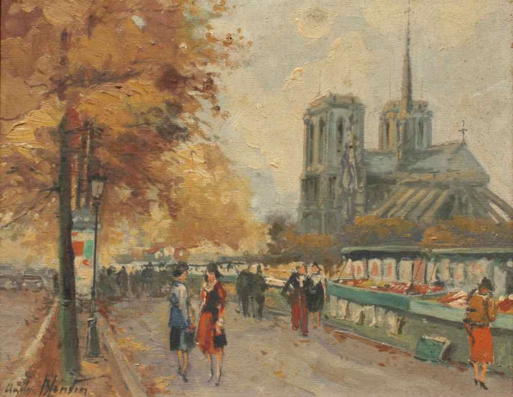 Appraisal: BLONDIN Charles French th C Parisian Street Scene on the