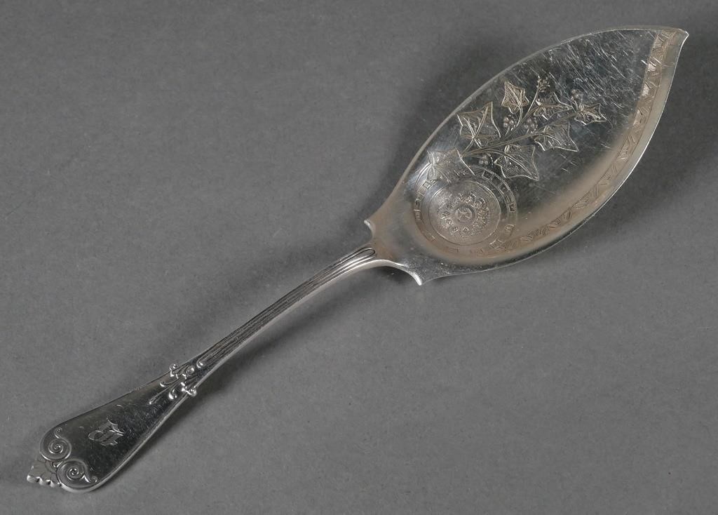 Appraisal: Tiffany and Company Beekman pattern fish slice with engraved blade