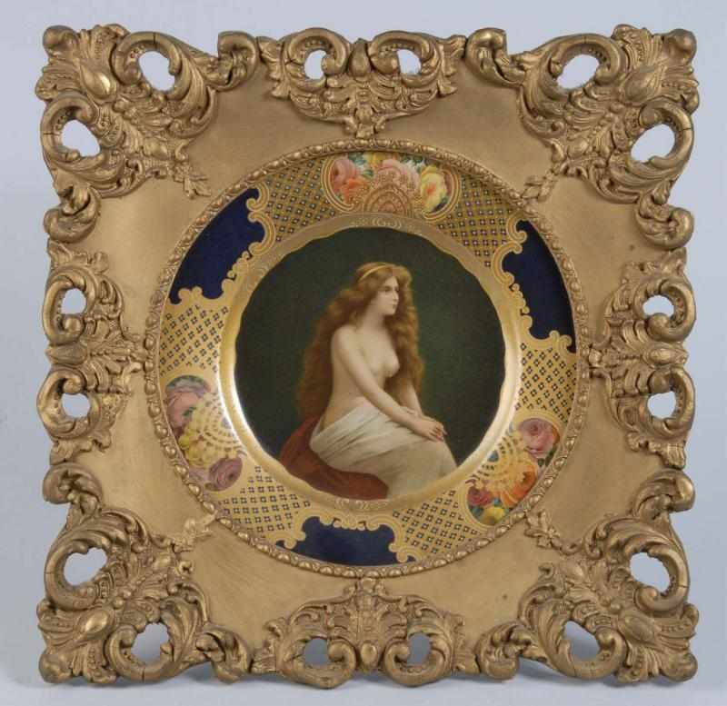 Appraisal: Vienna Art Plate Description Circa to Topless example with its