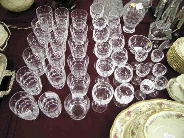 Appraisal: Pc Fine cut Crystal Tableware Service for with tumblers wines