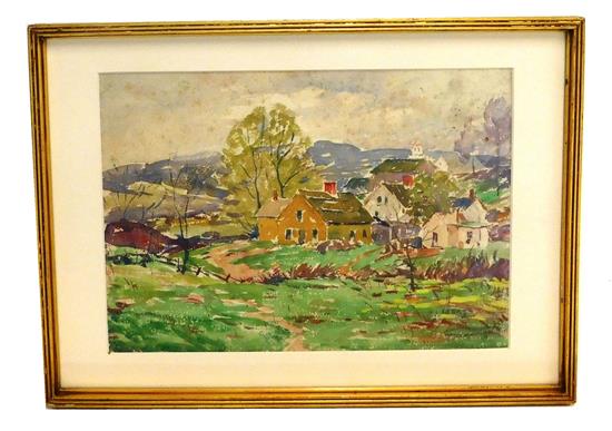 Appraisal: Charles Henry Ebert American - watercolor on paper depicting pastoral