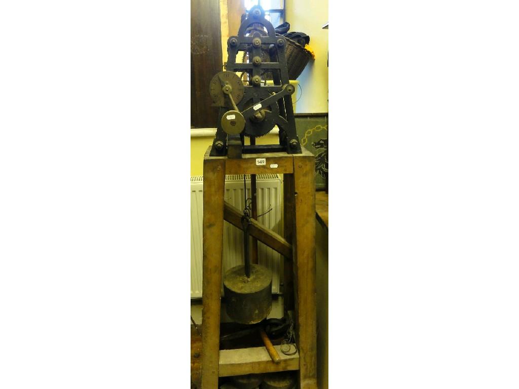 Appraisal: A late th century Turret clock with cast iron framework