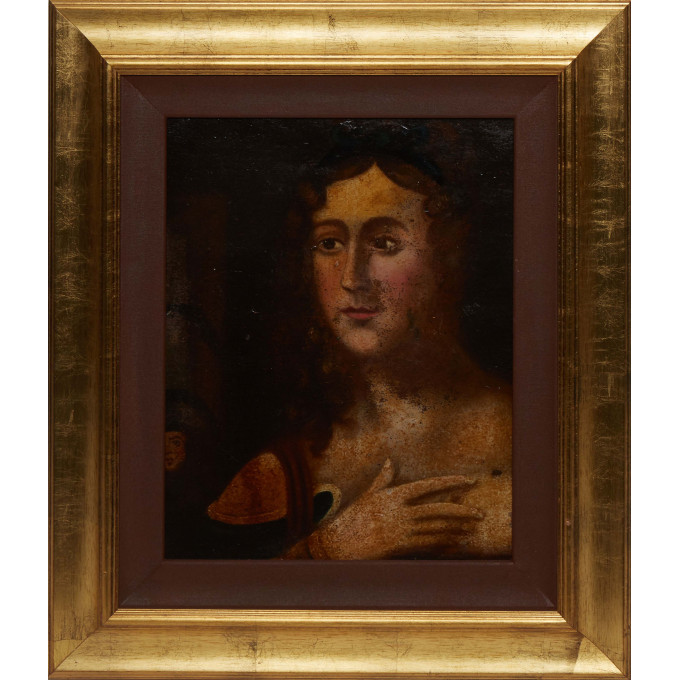 Appraisal: Continental School Portrait of a Woman th c oil on